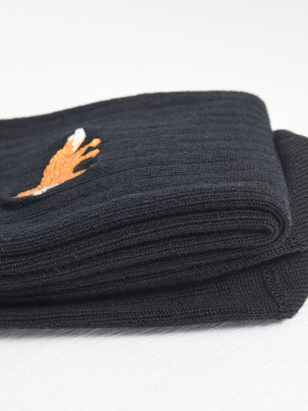 BABY FOX HIGH SOCKS_BLACK P199